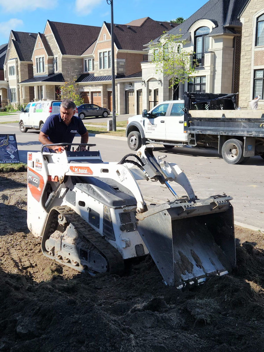 Landscaping and hardscaping project in the GTA