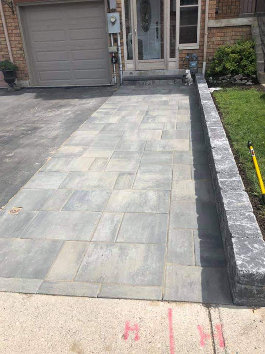 Landscaping and hardscaping project in the GTA